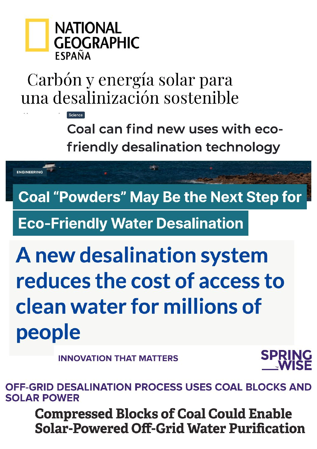 A new sustainable green cycle for coal in enhanced water economy